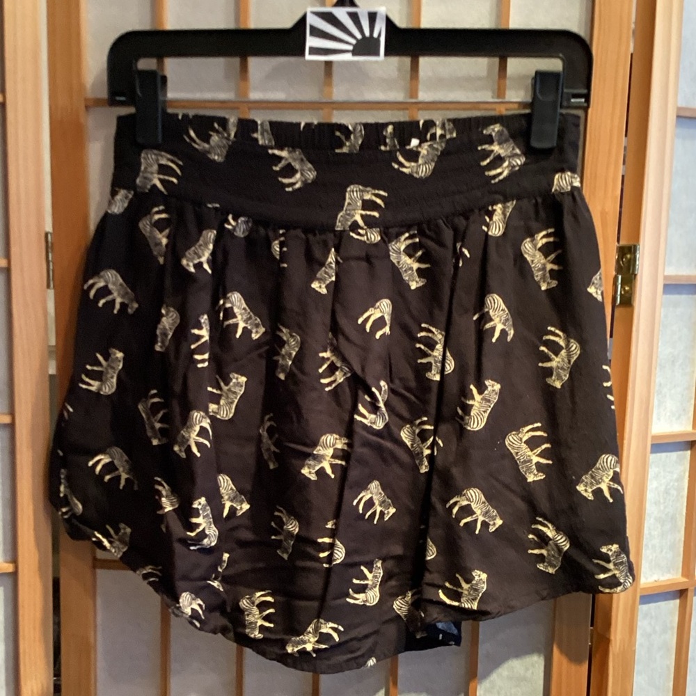 UO Kimchi Blue Zebra Print Rayon Mini Skirt Women's Size Small